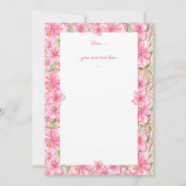 Carte De Remerciements Hibiscus & dentelle PINK (Dos)