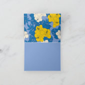 Carte De Remerciements Hibiscus fleurs et feuilles (Intérieur)