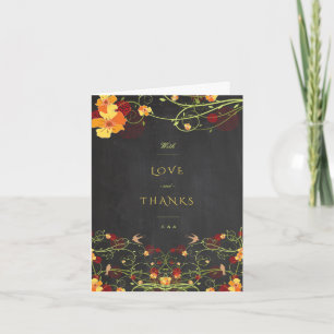 Carte De Remerciements Hibiscus Jaune hirondelle Mariage de tableau de bo