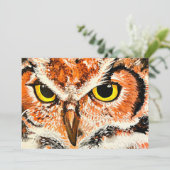 Carte De Remerciements Hibou (Debout devant)