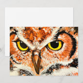 Carte De Remerciements Hibou (Devant / Derrière)