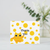 Carte De Remerciements Hibou jaune (Debout devant)