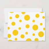 Carte De Remerciements Hibou jaune (Dos)