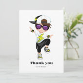 Carte De Remerciements Hip hop Boy Anniversaire (Debout devant)