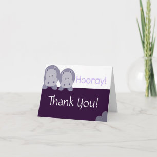 Carte De Remerciements Hippo Hippo Hourra !