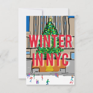 Carte De Remerciements Hiver à New York