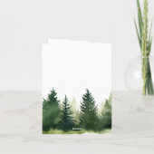 Carte De Remerciements Hiver Bois animaux sexe neutre baby shower (Dos)