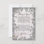 Carte De Remerciements Hiver enchantement Mariage de Noël magique (Devant)