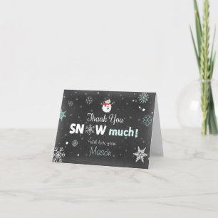 Carte de remerciements hiver Onederland Snowman Mi