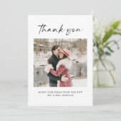 Carte De Remerciements Hiver romantique photo de Noël (Debout devant)