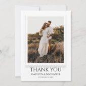 Carte De Remerciements Hiver Snowy Pine Tree Mariage photo personnalisé (Dos)