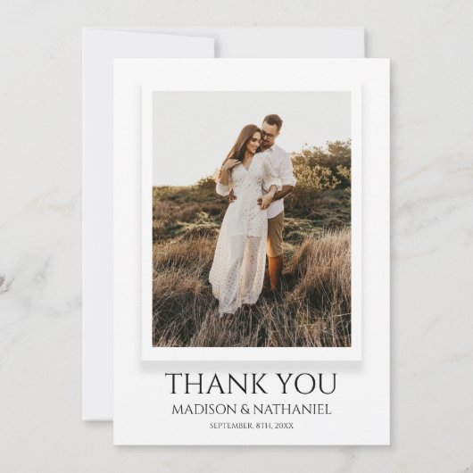 Carte De Remerciements Hiver Snowy Pine Tree Mariage photo personnalisé (Dos)