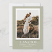 Carte De Remerciements Hiver Snowy Pine Tree Mariage photo personnalisé (Dos)