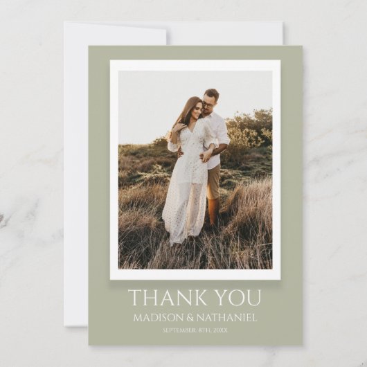 Carte De Remerciements Hiver Snowy Pine Tree Mariage photo personnalisé (Dos)