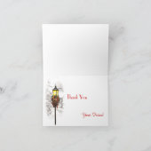 Carte de remerciements hivernal de ville (Intérieur)