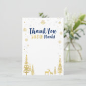 Carte de remerciements hivernale des merveilles -  (Debout devant)