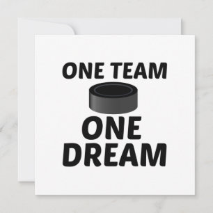 CARTE DE REMERCIEMENTS HOCKEY ONE TEAM ONE RÊVE