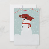 Carte De Remerciements Hog Casquette Snowman (Devant)