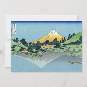 Carte De Remerciements Hokusai - Le Mont Fuji reflète le lac Kawaguchi
