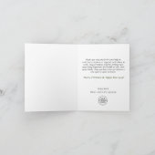 Carte De Remerciements Holly Berry Tree Noël de Noël (Intérieur)