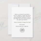 Carte De Remerciements Holly Berry Wreath Noël de Noël (Dos)