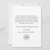 Carte De Remerciements Holly Berry Wreath Noël Salutation vacances que (Dos)