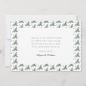 Carte De Remerciements Holly et Berries |Merci photo Mariage Baubles (Dos)