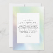 Carte De Remerciements Holographie verte et violette (Dos)