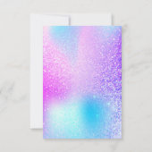 Carte de remerciements holographique moderne Rainb (Dos)