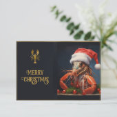 Carte De Remerciements Homard de Noël (Debout devant)