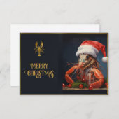 Carte De Remerciements Homard de Noël (Devant / Derrière)