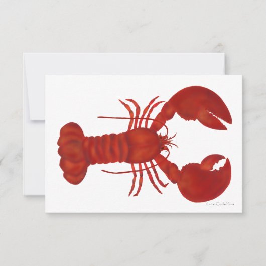 Carte De Remerciements Homard rouge (Devant)
