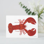 Carte De Remerciements Homard rouge (Debout devant)