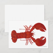 Carte De Remerciements Homard rouge (Devant / Derrière)