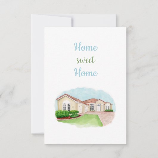 Carte De Remerciements Home Sweet Home Card (Devant)
