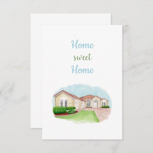 Carte De Remerciements Home Sweet Home Card (Devant / Derrière)