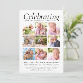 Carte De Remerciements Hommage commémoratif 9 photo Collage de photos (Debout devant)