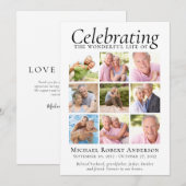 Carte De Remerciements Hommage commémoratif 9 photo Collage de photos (Devant / Derrière)