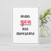 Carte De Remerciements Homme Tu Es Un Géant Gésture Homme (Debout devant)