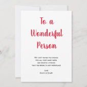 Carte De Remerciements Homme Tu Es Un Géant Gésture Homme (Dos)