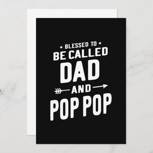 Carte De Remerciements Hommes bénis d'être appelé papa et Pères Pop-Pop (Devant / Derrière)
