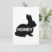 Carte De Remerciements Honey Bunny Cute Funny (Debout devant)