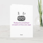 Carte De Remerciements Hoots Toots Haggis! Lang May Yer Lum Reek! (Dos)