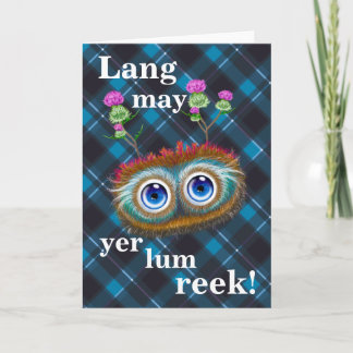Carte De Remerciements Hoots Toots Haggis! Lang May Yer Lum Reek!