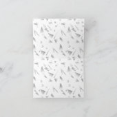 Carte De Remerciements Horizontal, Grey Cloud Folded Thank You Card (Intérieur)