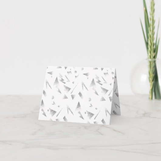 Carte De Remerciements Horizontal, Grey Cloud Folded Thank You Card (Devant)
