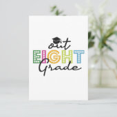Carte De Remerciements Hors 8e année Graduation Vacances d'été senior (Debout devant)