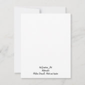 Carte De Remerciements Hors des ruines (Dos)