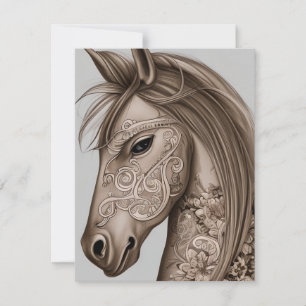 Carte De Remerciements Horse Graphic