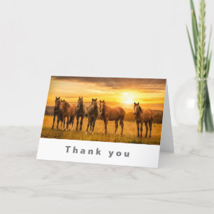 Carte De Remerciements Horses